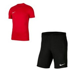 Komplet sportowy dziecięcy Nike Park czerwono-czarny