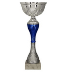Puchar metalowy srebrno-niebieski H-23,5cm, R-80mm 9267F