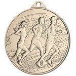 Medal srebrny, stalowy Biegi średnica 45 mm
