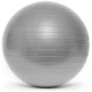 Piłka gimnastyczna fitness SMJ 65cm srebrna z pompką 