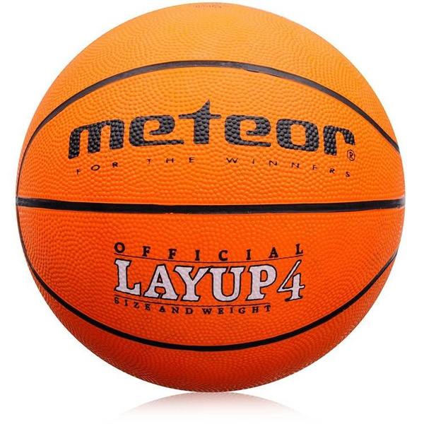 Piłka koszykowa Meteor Layup 4 pomarańczowy