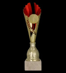 Puchar plastikowy złoto - czerwony