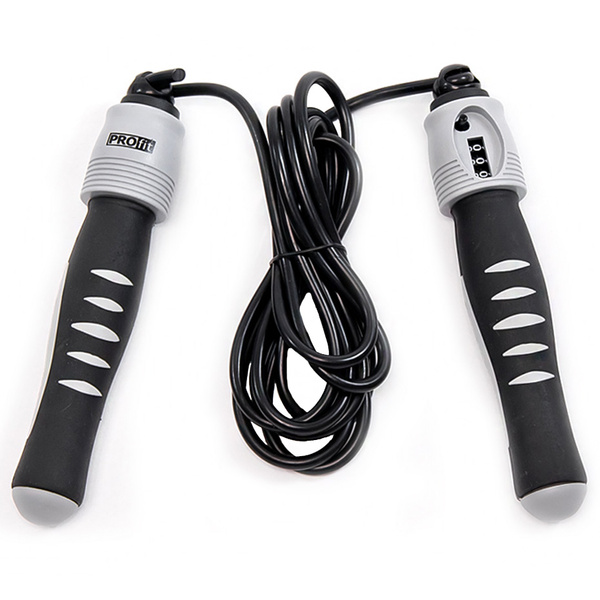 Skakanka z licznikiem Profit DK czarna 1026