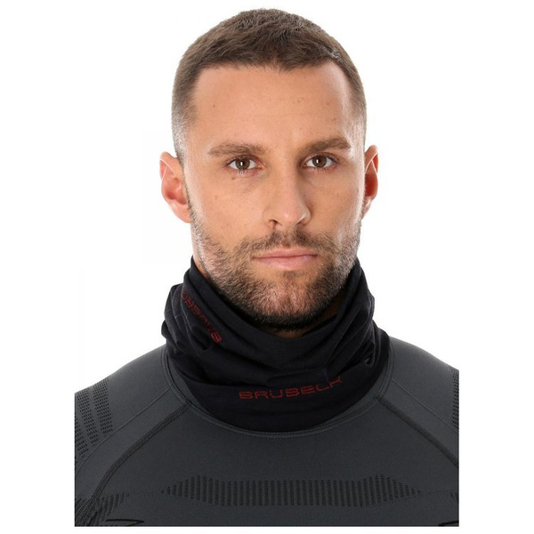 Komin ocieplacz na szyję unisex Brubeck czarny wełniany