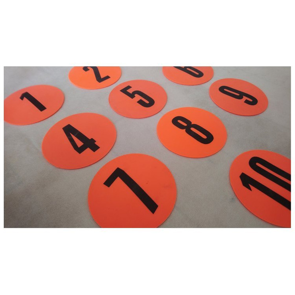 Znaczniki pola płaskie, numerowane 1-10