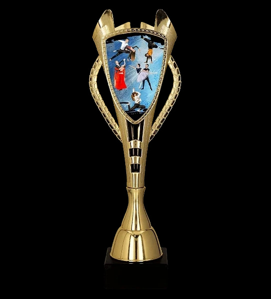 Puchar plastikowy złoty - TANIEC H-44cm 7243/DAN-A