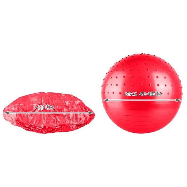Piłka gimnastyczna fitness IsoTrade mix kolorów 55 cm