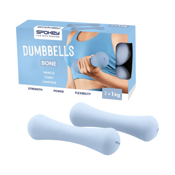 Hantle Spokey Bone 2 x 1 kg jasnoniebieskie 941530