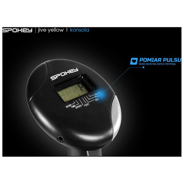 Rower magnetyczny Spokey JIVE czarno-żółty 85 x 49 x 112 cm