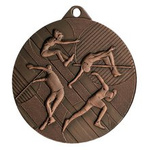 Medal brązowy, stalowy Lekkoatletyka średnica 45 mm