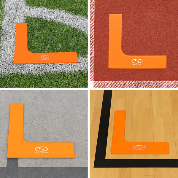 Znaczniki pola Smj płaskie - narożniki 25x25 cm 4 szt. pomarańczowe ZPN-O