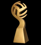 Statuetka  odlewana 23cm - SIATKÓWKA - RP5012-23/G