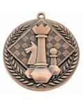 Medal metalowy brązowy SZACHY M137/B