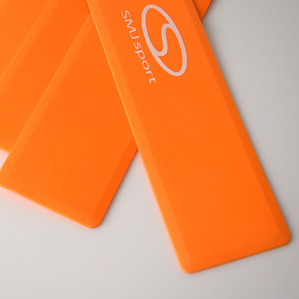 Płaskie znaczniki pola - narożniki 25x25 cm 4 szt. jaskrawe pomarańczowe SMJ sport ZPN-O
