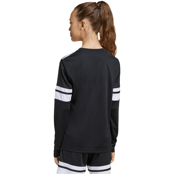 Koszulka dla dzieci adidas Squadra 25 Long Sleeve Jersey czarno-biała JJ0047