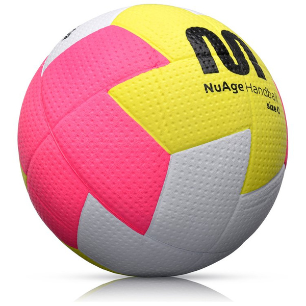 Piłka ręczna Nuage Mini biało-żółto-różowa roz 0