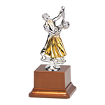 Statuetka odlewana  srebrno-złota TANIEC RT02SG