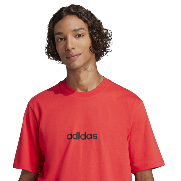 Koszulka męska adidas ESSENTIALS czerwona bawełniana