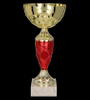 Puchar metalowy złoto-czerwony - SANTICA RD H-24,5cm, R-100mm 9057D