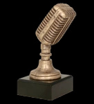 Statuetka odlewana 17cm - MIKROFON - RFST2079/BR
