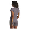 Koszulka damska adidas Essentials Linear Cotton ciemnoszara JC8236