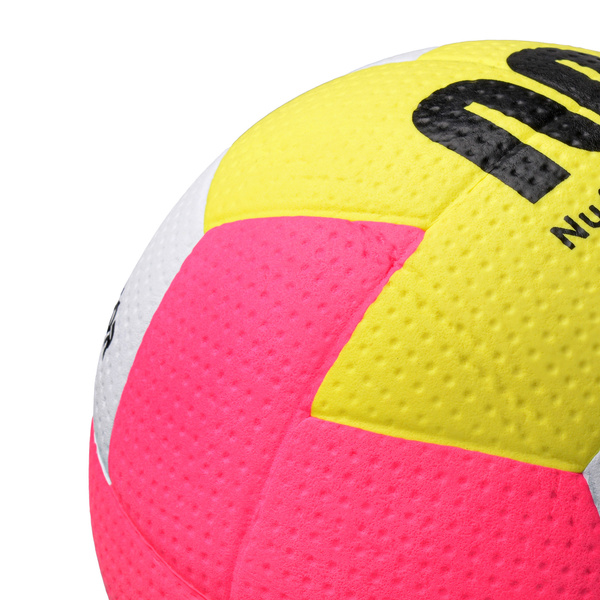 Piłka ręczna Nuage Mini biało-żółto-różowa roz 0