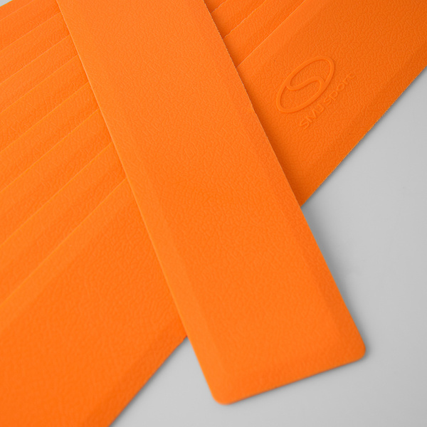 Płaskie znaczniki pola - pasy 51x6cm 10szt. jaskrawe pomarańczowe SMJ sport ZPP-O