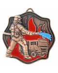 Brązowy medal strażacki z miejscem na tabliczkę M108