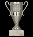 Puchar plastikowy srebrny T-M