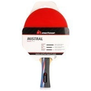 Rakietka do tenisa stołowego Meteor MISTRAL*** czerwono-czarna drewniana