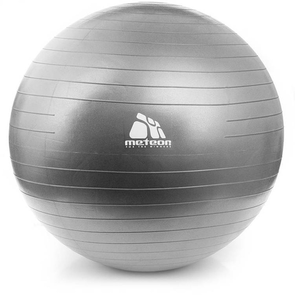 Piłka gimnastyczna fitness METEOR srebrna 85 cm