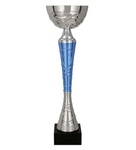 Puchar metalowy srebrno-niebieski - TUMAS BL H-21cm, R-70mm 9218I