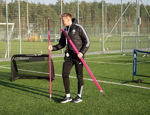 10x Tyczka treningowa i slalomowa 170 cm tyczki Różowy