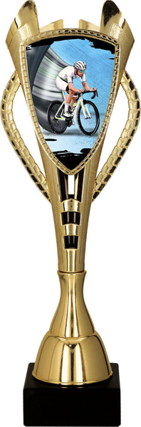 Puchar plastikowy złoty - KOLARSTWO H-33,5cm 7243/CYC-D