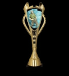 Puchar plastikowy złoty - WĘDKARZ H-44cm 7243/FIS2-A