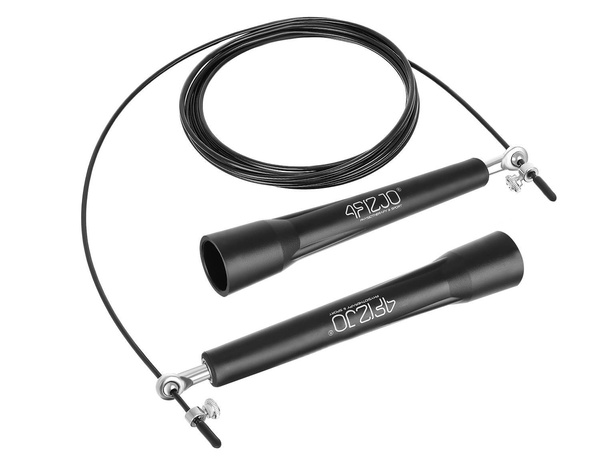 Skakanka z metalowymi łożyskami 4Fizjo Standard+ 3m czarna