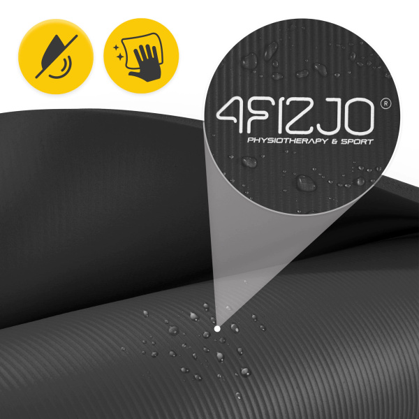 Mata fitness, do ćwiczeń, jogi NBR 1,5cm czarna