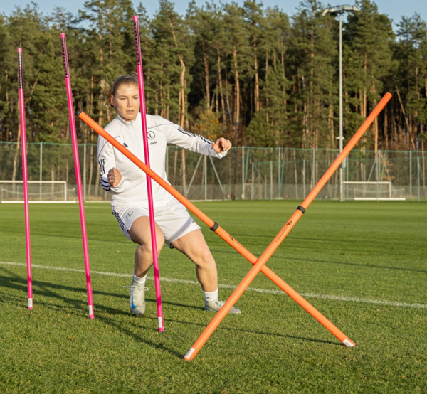 10x Tyczka treningowa i slalomowa 170 cm tyczki Niebieski