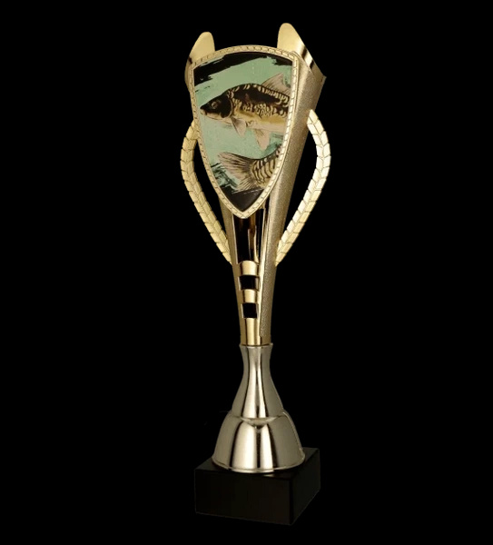Puchar plastikowy złoty - WĘDKARSTWO H-40,5cm 7243/FIS-C