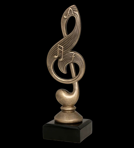 Statuetka  odlewana 27cm - MUZYKA - RTY3859A/BR