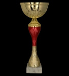 Puchar metalowy złoto-czerwony H-21,5cm, R-80mm 9270G