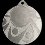 Medal stalowy 50mm srebrny z miejscem na emblemat MMC5850