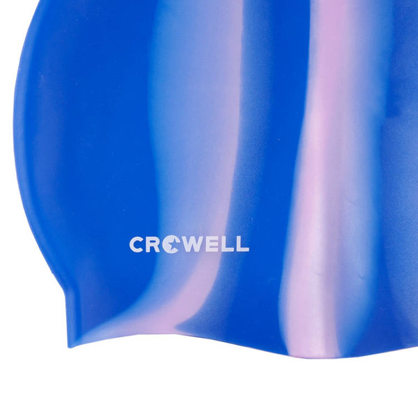 Czepek pływacki silikonowy Crowell Multi Flame niebiesko-różowy 