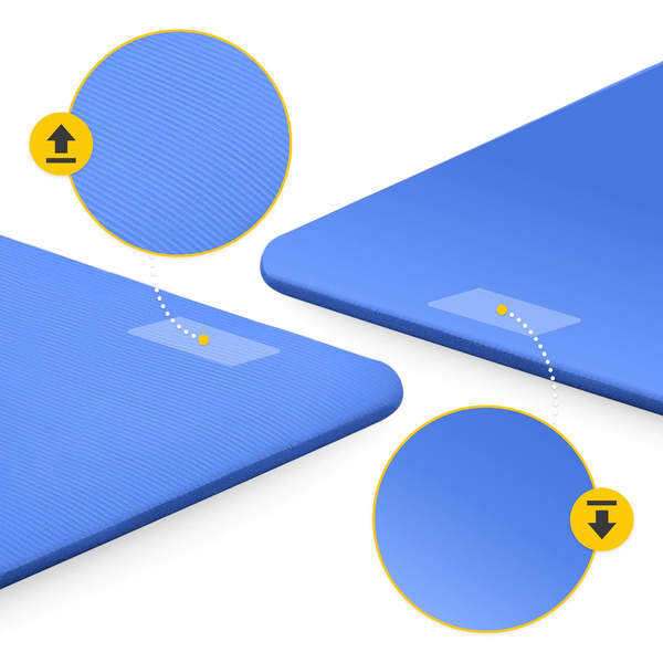 Mata fitness, do ćwiczeń, jogi NBR 1cm niebieska