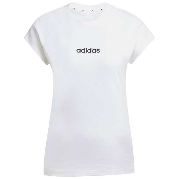 Koszulka damska adidas Essentials Linear Cotton biała JC8239 