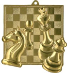 Medal metalowy srebrny SZACHY MD8046/S