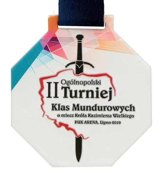 Medal personalizowany - Q-Medal - ośmiokątny 60mm