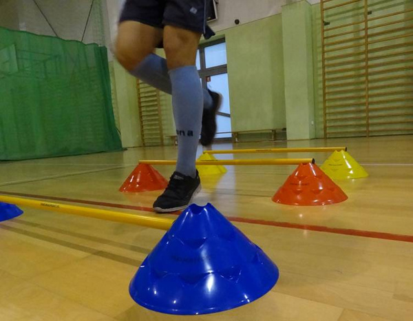 Tyczka, laska treningowa 1 m różowa