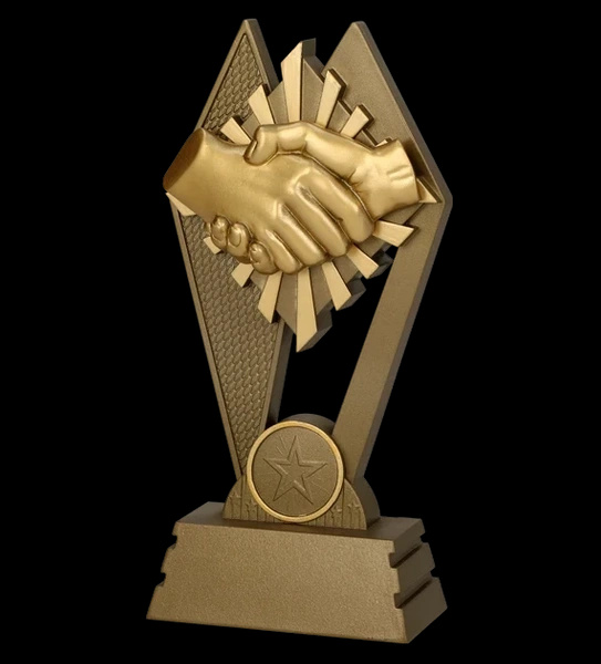 Statuetka odlewana - uścisk dłoni