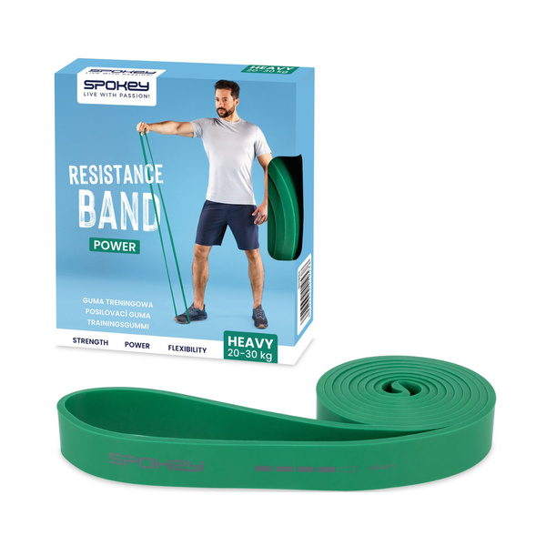 Guma Fitness Spokey Power Hard GN zielona 941953